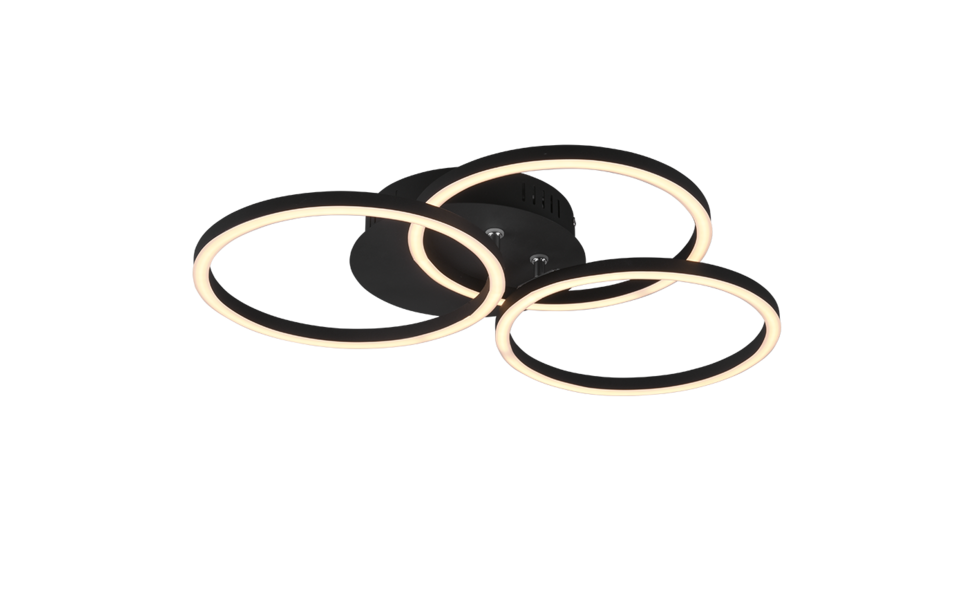 Trio Lighting Trio CIRCLE LED ceiling light | 1x 27W 3200 lm 2700-6000K | black | IP20 | 9.5 cm Trio Lighting Trio CIRCLE LED ceiling light | 1x 27W 3200 lm 2700-6000K | black | IP20 | 9.5 cm