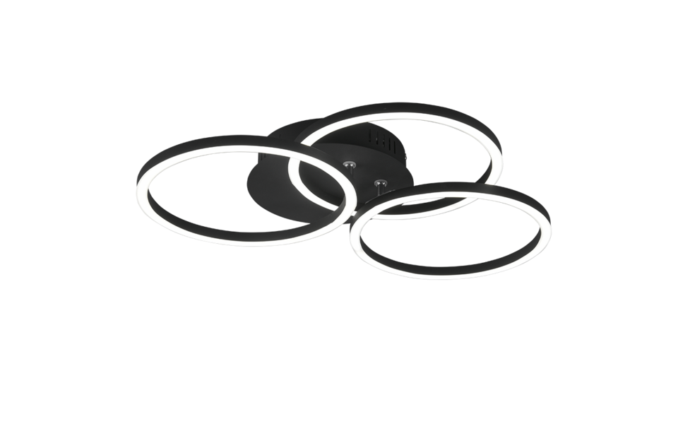 Trio Lighting Trio CIRCLE LED ceiling light | 1x 27W 3200 lm 2700-6000K | black | IP20 | 9.5 cm Trio Lighting Trio CIRCLE LED ceiling light | 1x 27W 3200 lm 2700-6000K | black | IP20 | 9.5 cm