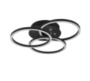 Trio Lighting Trio CIRCLE plafondlamp | LED | mat zwart | 43,5 x 9,5 cm | IP20 | 1x 27W | 3200 lm | 2700-6000K | dimbaar