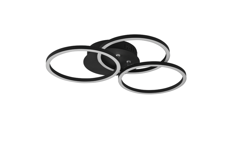 Trio Lighting Trio CIRCLE LED ceiling light | 1x 27W 3200 lm 2700-6000K | black | IP20 | 9.5 cm Trio Lighting Trio CIRCLE LED ceiling light | 1x 27W 3200 lm 2700-6000K | black | IP20 | 9.5 cm