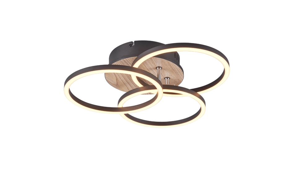 Trio Lighting Trio CIRCLE plafondlamp | LED | houtimitatie | 43,5 x 9,5 cm | IP20 | 1x 27W | 3200 lm | 2700-6000K | dimbaar Trio Lighting Trio CIRCLE plafondlamp | LED | houtimitatie | 43,5 x 9,5 cm | IP20 | 1x 27W | 3200 lm | 2700-6000K | dimbaar