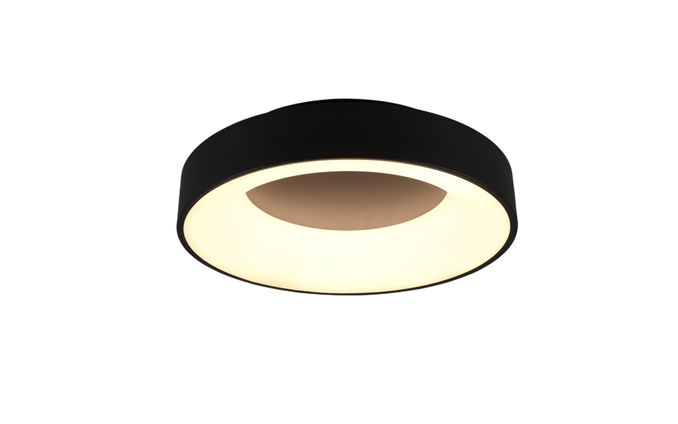 Trio Lighting Trio GIRONA plafondlamp | LED | mat zwart | Ø 45 cm | IP20 | 1x 27W | 3100 lm | 3000K | niet dimbaar