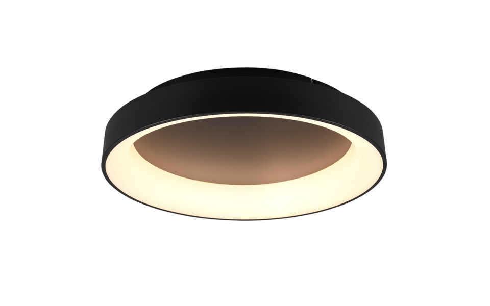 Trio Lighting Trio GIRONA LED ceiling light | 1x 48W 5600 lm 2700-6000K | black | Ø 60 cm | IP20 | 12 cm