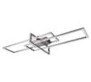 Trio Lighting Trio SALINAS plafondlamp | LED | nikkel mat | 100 x 40 cm | IP20 | 1x 34W | 3900 lm | 3000K | niet dimbaar