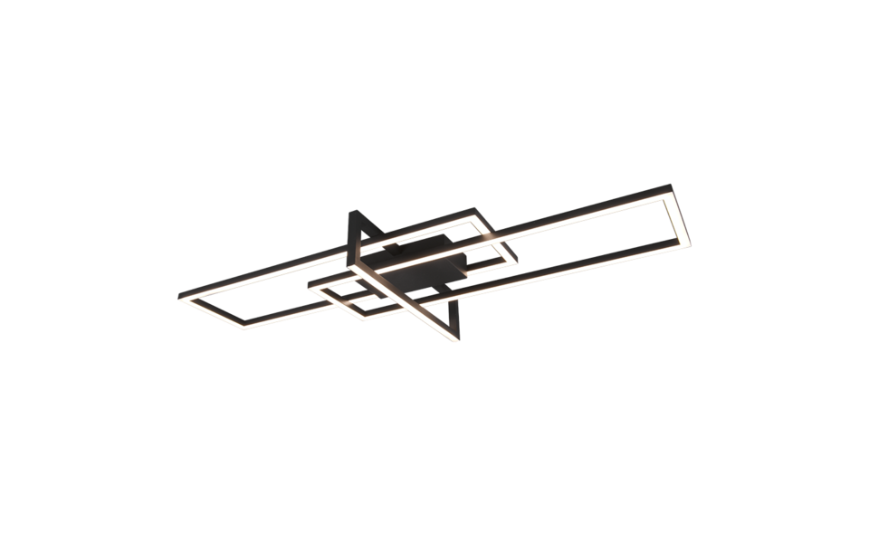 Trio Lighting Trio SALINAS plafondlamp | LED | mat zwart | 100 x 40 cm | IP20 | 1x 34W | 3900 lm | 3000K | niet dimbaar