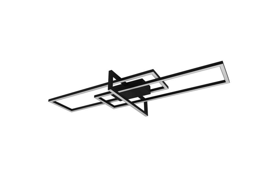 Trio Lighting Trio SALINAS plafondlamp | LED | mat zwart | 100 x 40 cm | IP20 | 1x 34W | 3900 lm | 3000K | niet dimbaar