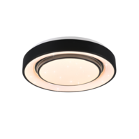 Trio MONA plafondlamp | LED | mat zwart met wit | Ø 38 cm | IP20