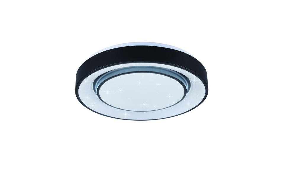 Trio Lighting Trio MONA plafondlamp | LED | mat zwart met wit | Ø 38 cm | IP20 | 1x 20W | 2400 lm | 3000-6000K | dimbaar