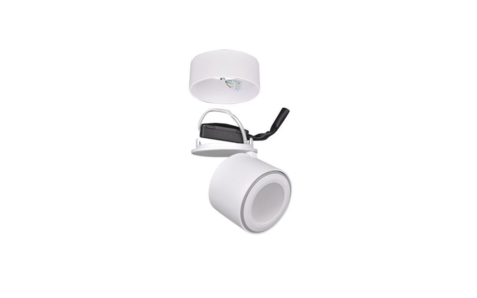 Trio Lighting Trio TAURUS plafondlamp | LED | wit mat | Ø 8,7 cm | IP20 | 1x 5W | 450 lm | 3000K | niet dimbaar Trio Lighting Trio TAURUS plafondlamp | LED | wit mat | Ø 8,7 cm | IP20 | 1x 5W | 450 lm | 3000K | niet dimbaar