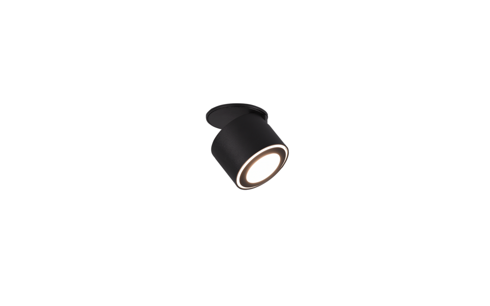 Trio Lighting Trio TAURUS plafondlamp | LED | mat zwart | Ø 8,7 cm | IP20 | 1x 5W | 450 lm | 3000K | niet dimbaar