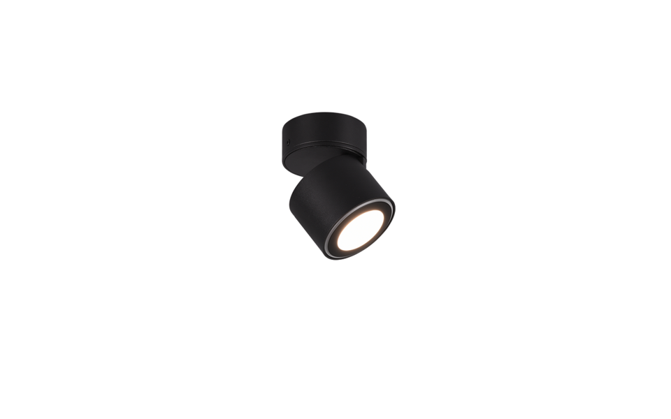 Trio Lighting Trio TAURUS LED ceiling light | 1x 5W 450 lm 3000K | black | Ø 8.7 cm | IP20 | 10.9 cm