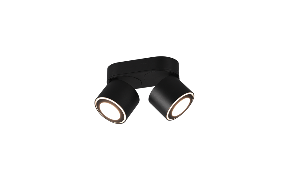 Trio Lighting Trio TAURUS LED ceiling light | 2x 5W 450 lm 3000K | black | IP20 | 10.6 cm Trio Lighting Trio TAURUS LED ceiling light | 2x 5W 450 lm 3000K | black | IP20 | 10.6 cm