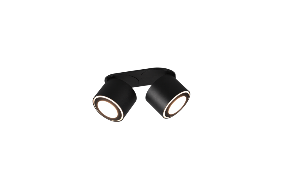 Trio Lighting Trio TAURUS LED ceiling light | 2x 5W 450 lm 3000K | black | IP20 | 10.6 cm Trio Lighting Trio TAURUS LED ceiling light | 2x 5W 450 lm 3000K | black | IP20 | 10.6 cm