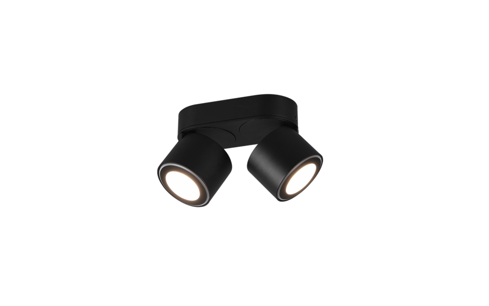 Trio Lighting Trio TAURUS LED ceiling light | 2x 5W 450 lm 3000K | black | IP20 | 10.6 cm Trio Lighting Trio TAURUS LED ceiling light | 2x 5W 450 lm 3000K | black | IP20 | 10.6 cm