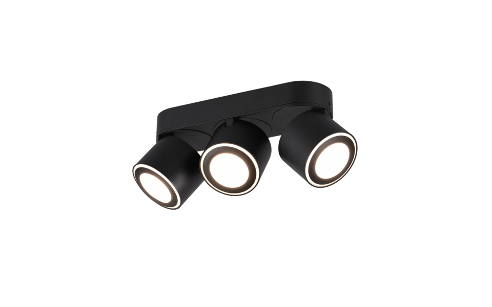 Trio Lighting Trio TAURUS LED ceiling light | 3x 5W 450 lm 3000K | black | IP20 | 10.6 cm Trio Lighting Trio TAURUS LED ceiling light | 3x 5W 450 lm 3000K | black | IP20 | 10.6 cm