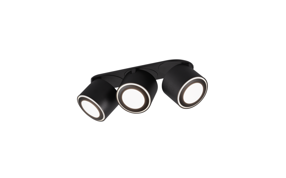 Trio Lighting Trio TAURUS LED ceiling light | 3x 5W 450 lm 3000K | black | IP20 | 10.6 cm Trio Lighting Trio TAURUS LED ceiling light | 3x 5W 450 lm 3000K | black | IP20 | 10.6 cm