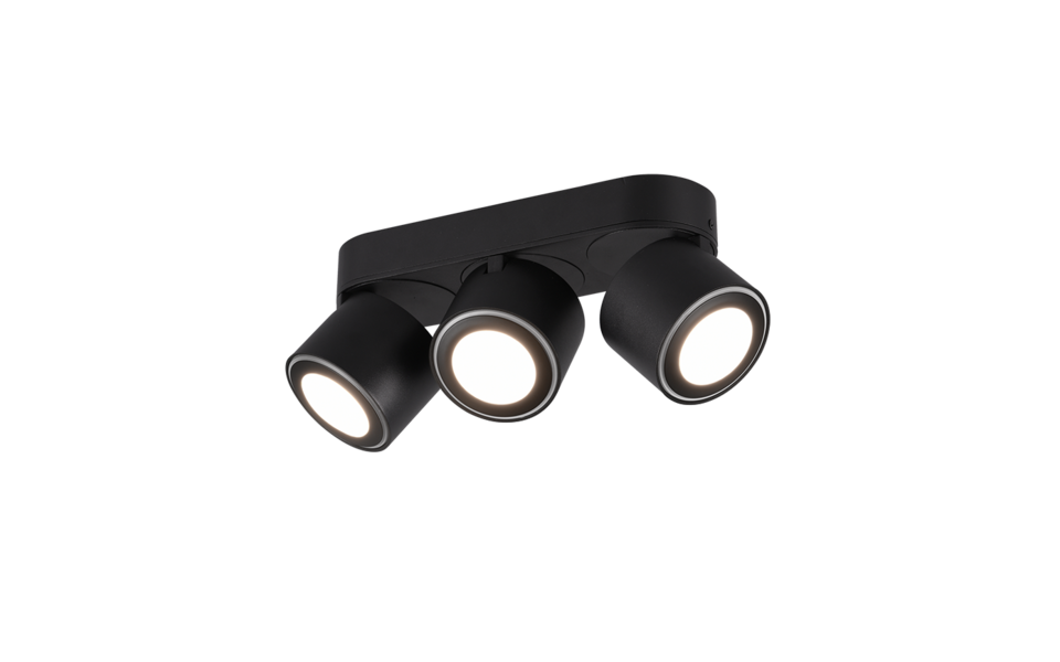 Trio Lighting Trio TAURUS LED ceiling light | 3x 5W 450 lm 3000K | black | IP20 | 10.6 cm Trio Lighting Trio TAURUS LED ceiling light | 3x 5W 450 lm 3000K | black | IP20 | 10.6 cm