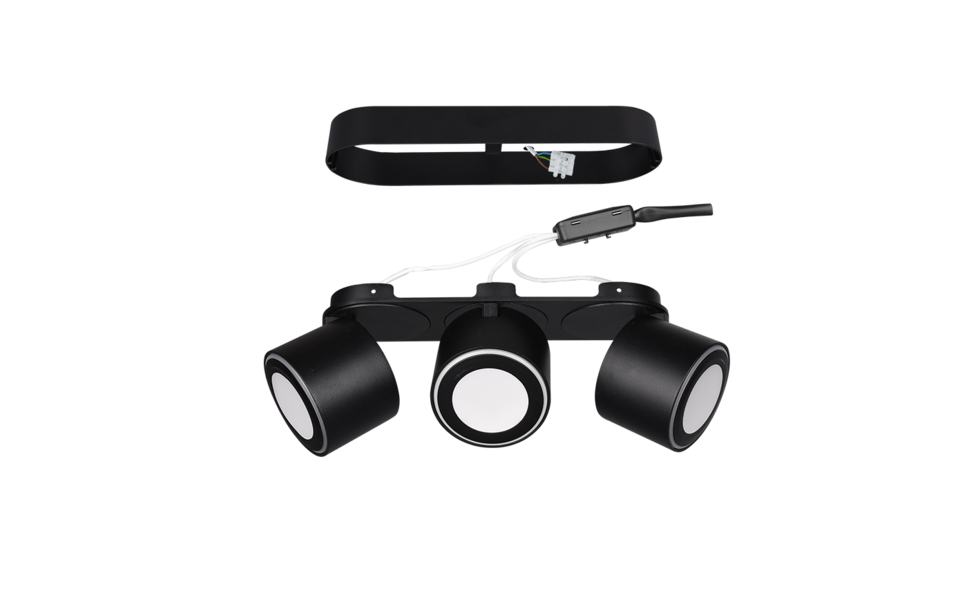 Trio Lighting Trio TAURUS LED ceiling light | 3x 5W 450 lm 3000K | black | IP20 | 10.6 cm Trio Lighting Trio TAURUS LED ceiling light | 3x 5W 450 lm 3000K | black | IP20 | 10.6 cm