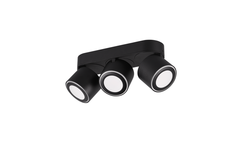 Trio Lighting Trio TAURUS LED ceiling light | 3x 5W 450 lm 3000K | black | IP20 | 10.6 cm Trio Lighting Trio TAURUS LED ceiling light | 3x 5W 450 lm 3000K | black | IP20 | 10.6 cm