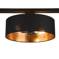 Trio HOSTEL ceiling light | E27 | black/gold | Ø 30 cm | IP20