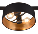 Trio Lighting Trio HOSTEL ceiling light | 2x E27 max 40W | black with gold | Ø 30 cm | IP20 | 16.3 cm