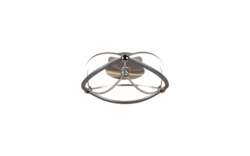 Trio Lighting Trio CHARIVARI plafondlamp | LED | nikkel mat | Ø 41 cm | IP20 | 1x 20W | 2500 lm | 3000K | niet dimbaar