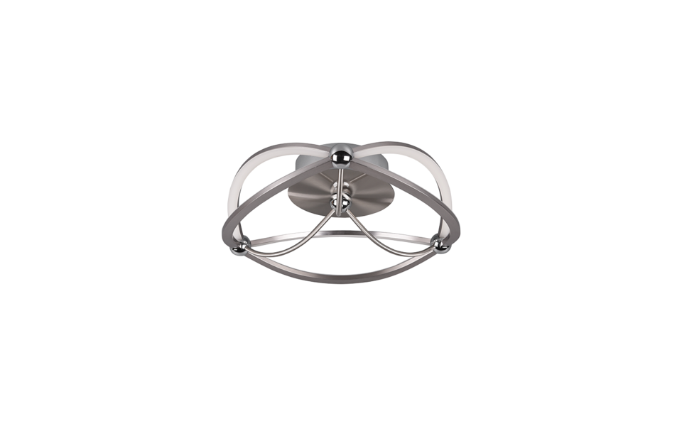 Trio Lighting Trio CHARIVARI plafondlamp | LED | nikkel mat | Ø 41 cm | IP20 | 1x 20W | 2500 lm | 3000K | niet dimbaar
