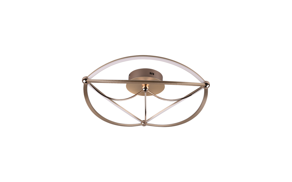 Trio Lighting Trio CHARIVARI plafondlamp | LED | messing mat | Ø 62 cm | IP20 | 1x 42W | 5600 lm | 3000K | niet dimbaar