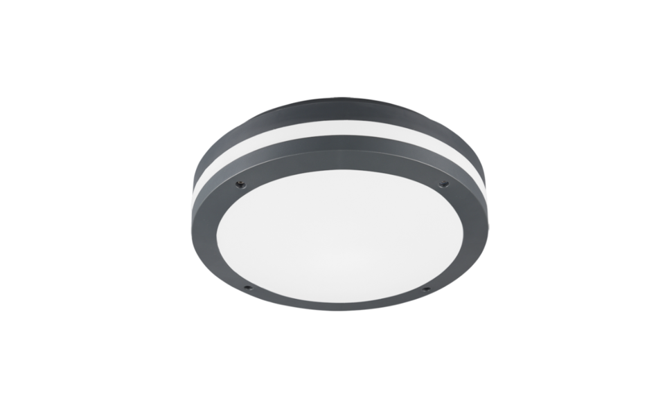 Trio Lighting Trio PIAVE plafondlamp | LED | antraciet | Ø 30 cm | IP54 | 1x 11W | 1180 lm | 3000K | niet dimbaar Trio Lighting Trio PIAVE plafondlamp | LED | antraciet | Ø 30 cm | IP54 | 1x 11W | 1180 lm | 3000K | niet dimbaar