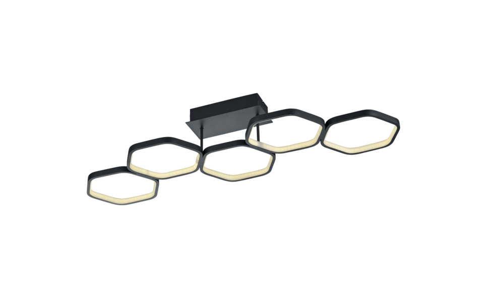 Trio Lighting Trio VIGO plafondlamp | LED | antraciet | 90 x 30 cm | IP20 | 1x 24W | 2800 lm | 3000K | dimbaar Trio Lighting Trio VIGO plafondlamp | LED | antraciet | 90 x 30 cm | IP20 | 1x 24W | 2800 lm | 3000K | dimbaar