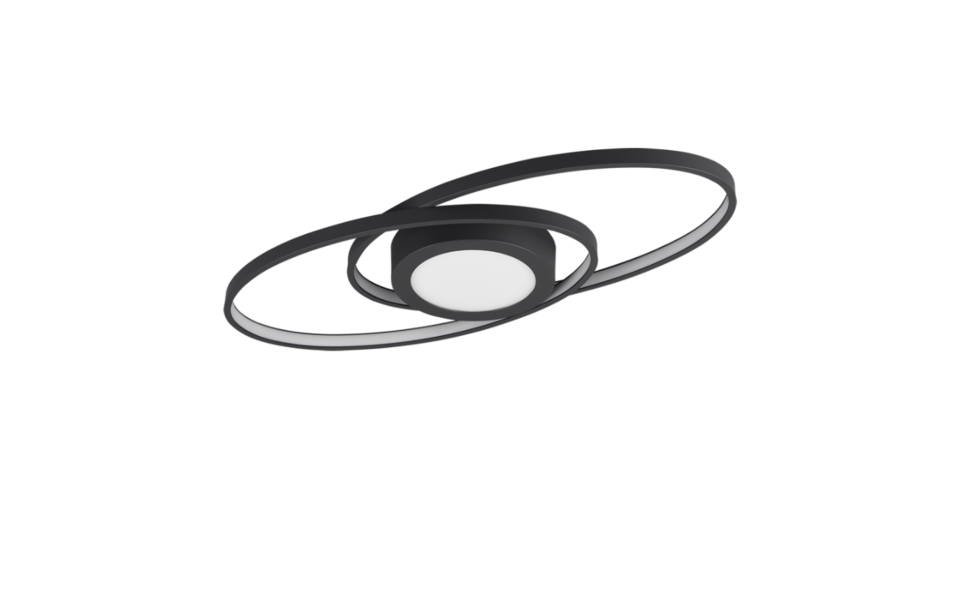 Trio Lighting Trio GALAXY plafondlamp | LED | antraciet | 57 x 23 cm | IP20 | 1x 28W | 3400 lm | 3000K | dimbaar