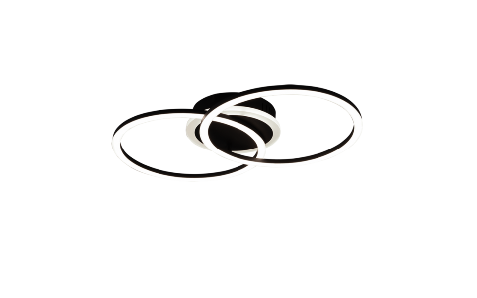 Trio Lighting Trio VENIDA plafondlamp | LED | mat zwart | 50 x 30 cm | IP20 | 1x 25W | 3000 lm | 3000K | dimbaar Trio Lighting Trio VENIDA plafondlamp | LED | mat zwart | 50 x 30 cm | IP20 | 1x 25W | 3000 lm | 3000K | dimbaar
