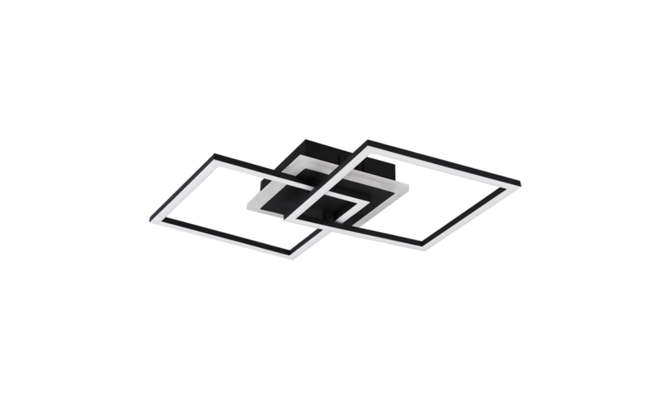 Trio Lighting Trio VENIDA plafondlamp | LED | mat zwart | 57,5 x 35,5 cm | IP20 | 1x 25W | 3000 lm | 3000K | dimbaar