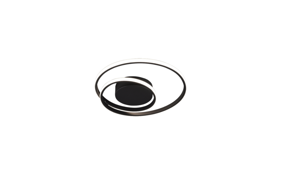 Trio Lighting Trio ZIBAL LED ceiling light | 1x 22W 2500 lm 3000K | black | Ø 39 cm | IP20 | 7 cm