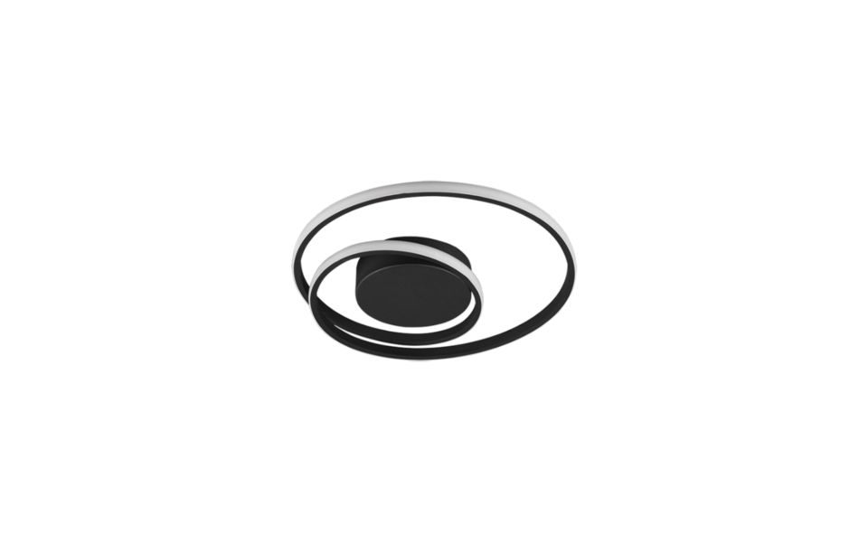 Trio Lighting Trio ZIBAL LED ceiling light | 1x 22W 2500 lm 3000K | black | Ø 39 cm | IP20 | 7 cm