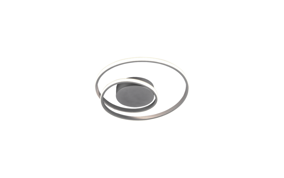 Trio Lighting Trio ZIBAL plafondlamp | LED | titaan | Ø 39 cm | IP20 | 1x 22W | 2500 lm | 3000K | dimbaar Trio Lighting Trio ZIBAL plafondlamp | LED | titaan | Ø 39 cm | IP20 | 1x 22W | 2500 lm | 3000K | dimbaar