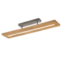 Trio Lighting Trio BRAD plafondlamp | LED | houtkleur | 100 x 20 cm | IP20 | 1x 27W | 3400 lm | 3000K | dimbaar