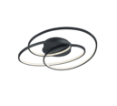 Trio Lighting Trio GALE plafondlamp | LED | mat zwart | 60 x 43 cm | IP20 | 1x 38,5W | 5000 lm | 3000K | niet dimbaar
