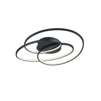 Trio GALE LED ceiling light | black | IP20