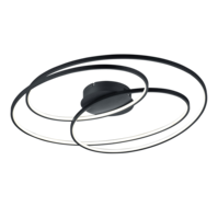 Trio GALE LED ceiling light | black | IP20