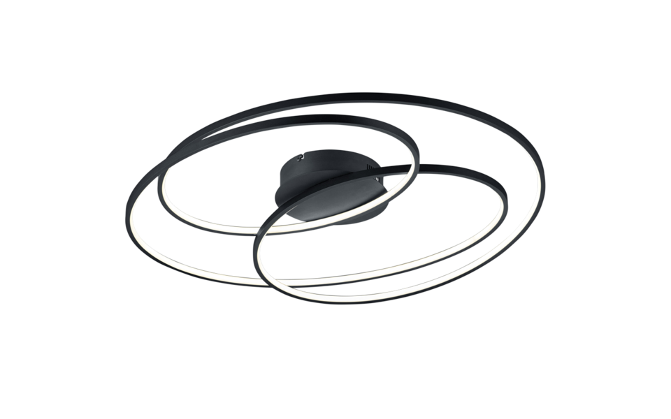 Trio Lighting Trio GALE plafondlamp | LED | mat zwart | 80 x 65 cm | IP20 | 1x 50W | 7000 lm | 3000K | niet dimbaar Trio Lighting Trio GALE plafondlamp | LED | mat zwart | 80 x 65 cm | IP20 | 1x 50W | 7000 lm | 3000K | niet dimbaar