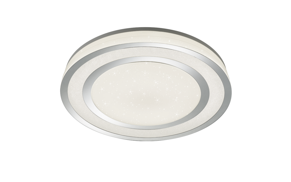 Trio Lighting Trio NORIAKI plafondlamp | LED | chroom | Ø 59,5 cm | IP20 | 1x 40W | 4750 lm | 3000-5500K | dimbaar