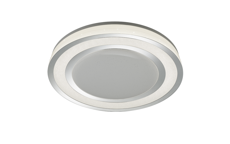 Trio Lighting Trio NORIAKI plafondlamp | LED | chroom | Ø 59,5 cm | IP20 | 1x 40W | 4750 lm | 3000-5500K | dimbaar