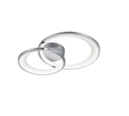 Trio Lighting Trio GRANADA plafondlamp | LED | chroom | 59 x 43 cm | IP20 | 1x 29W | 2650 lm | 3000K | dimbaar