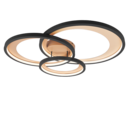 Trio Lighting Trio GRANADA plafondlamp | LED | mat zwart | 71,5 x 63,5 cm | IP20 | 1x 36W | 4300 lm | 3000K | dimbaar