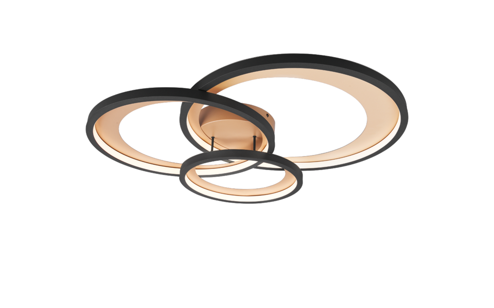 Trio Lighting Trio GRANADA LED ceiling light | 1x 36W 4300 lm 3000K | black | IP20 | 10.5 cm