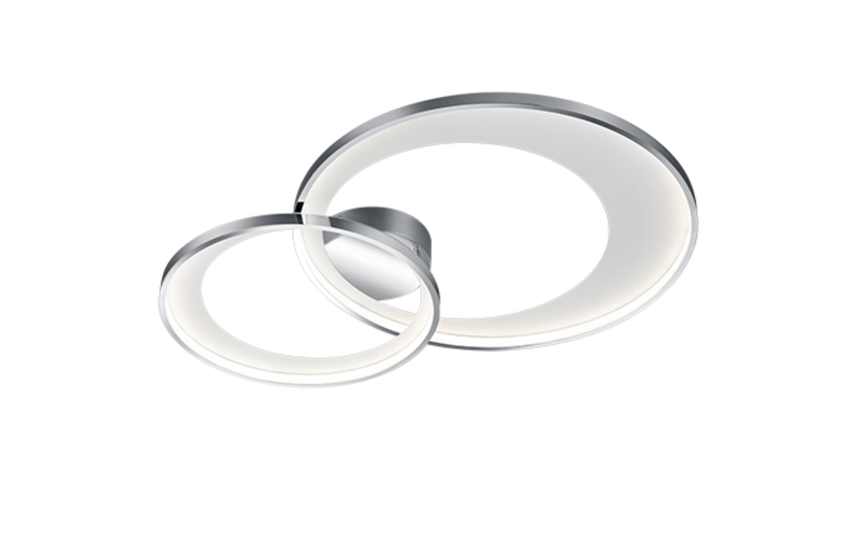 Trio Lighting Trio GRANADA plafondlamp | LED | chroom | 85 x 60 cm | IP20 | 1x 36W | 4300 lm | 3000K | dimbaar