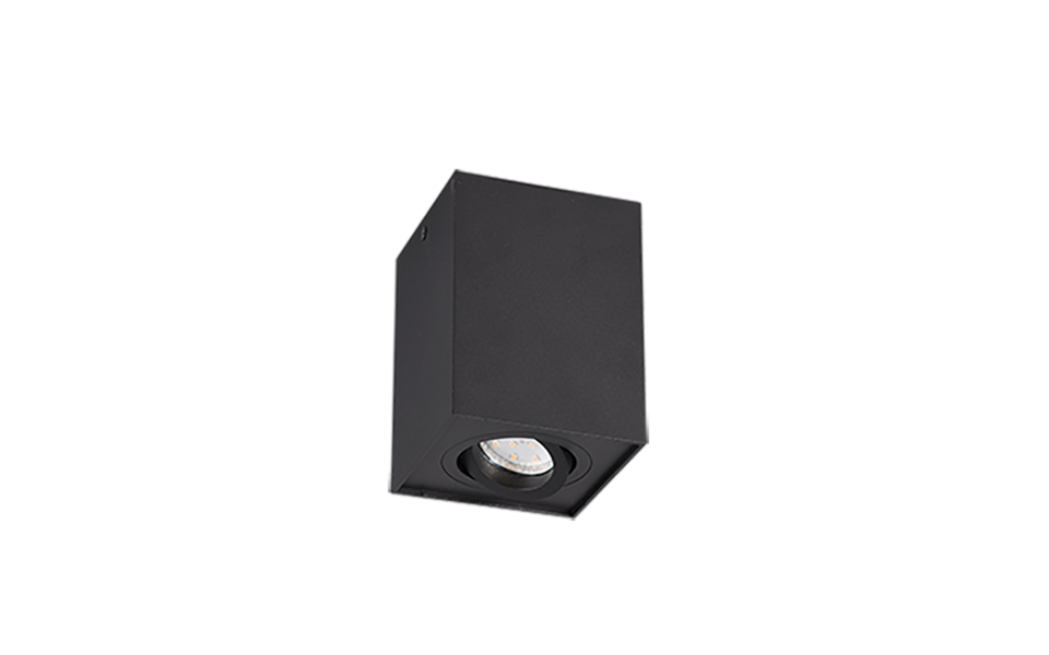 Trio Lighting Trio BISCUIT ceiling light | 1x GU10 | black | Ø 9.6 cm | IP20 | 12.5 cm
