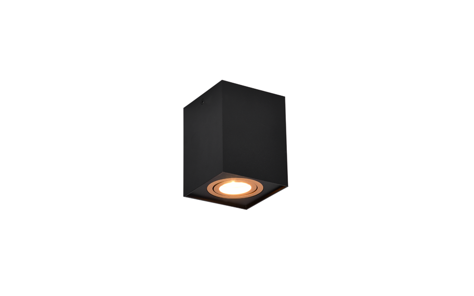 Trio Lighting Trio BISCUIT ceiling light | 1x GU10 | black with gold | IP20 Trio Lighting Trio BISCUIT ceiling light | 1x GU10 | black with gold | IP20