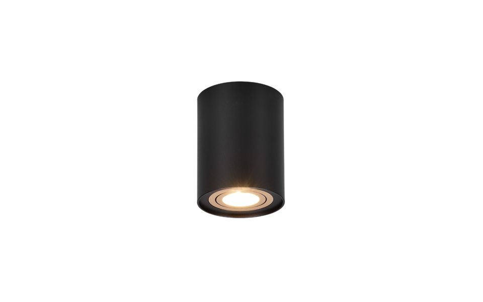Trio Lighting Trio COOKIE ceiling light | 1x GU10 | black with gold | Ø 9.6 cm | IP20 Trio Lighting Trio COOKIE ceiling light | 1x GU10 | black with gold | Ø 9.6 cm | IP20